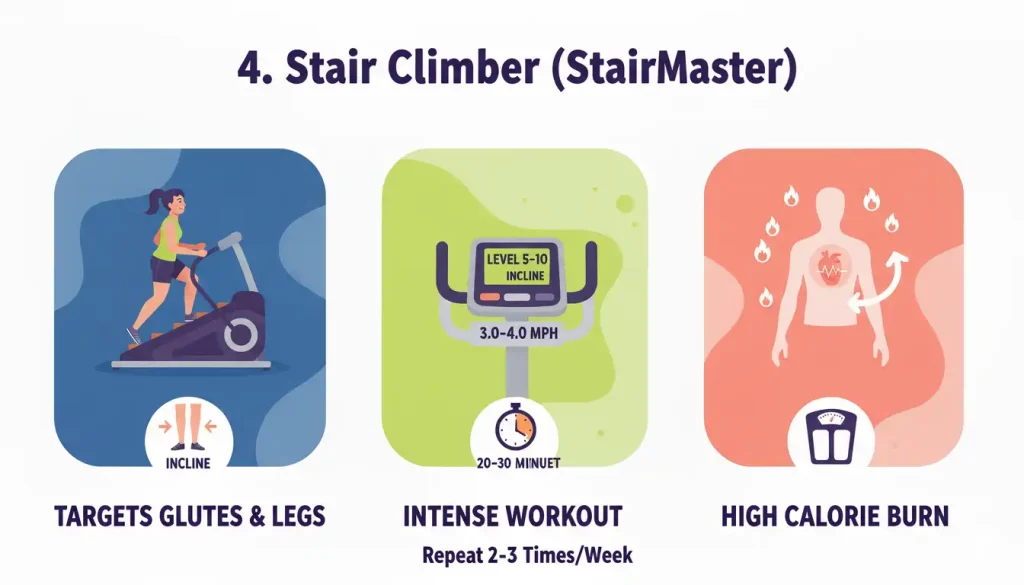 21 Best Cardio Exercises for Weight Loss in Gym & at Home 8 The stair climber is a machine that simulates walking up a never-ending flight of stairs. It requires you to lift your body weight with every single step.
Best Cardio Exercises for Weight Loss